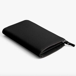 Lo & Sons Black Saffiano Leather Wallet - Black Interior w/Grey - Very Good Cond